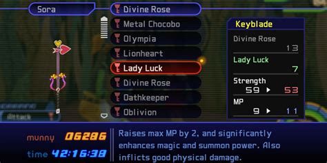 how to get lady luck kh1|kingdom hearts 1 keyblades.